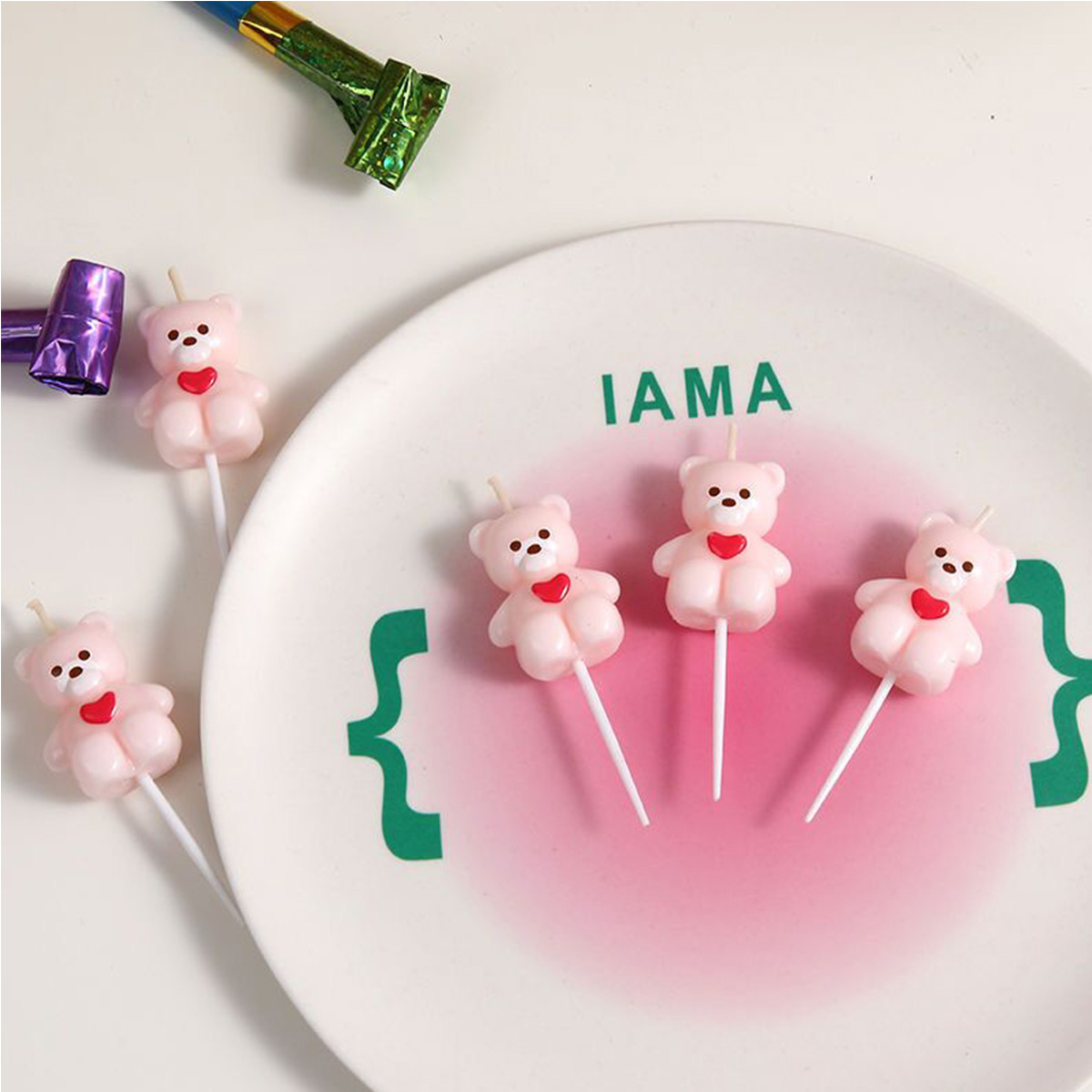 Candle Supplies Kit - مجموعة شموع الدب الكرتونية المكونة من