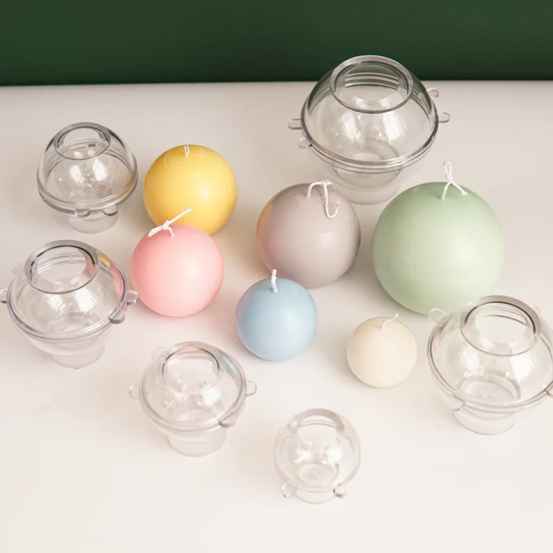 Candle Supplies Kit - 5-8 سنتيمتر شمعة كروية قالب بلاستيكي