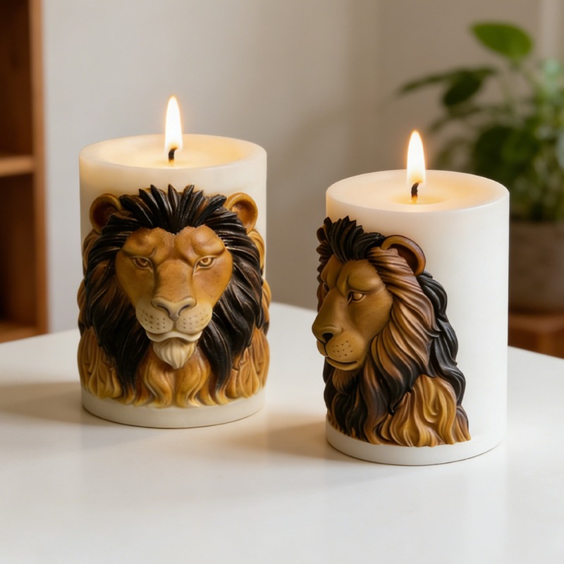 Candle Supplies Luxury - قوالب شموع على شكل حيوانات (أسد)