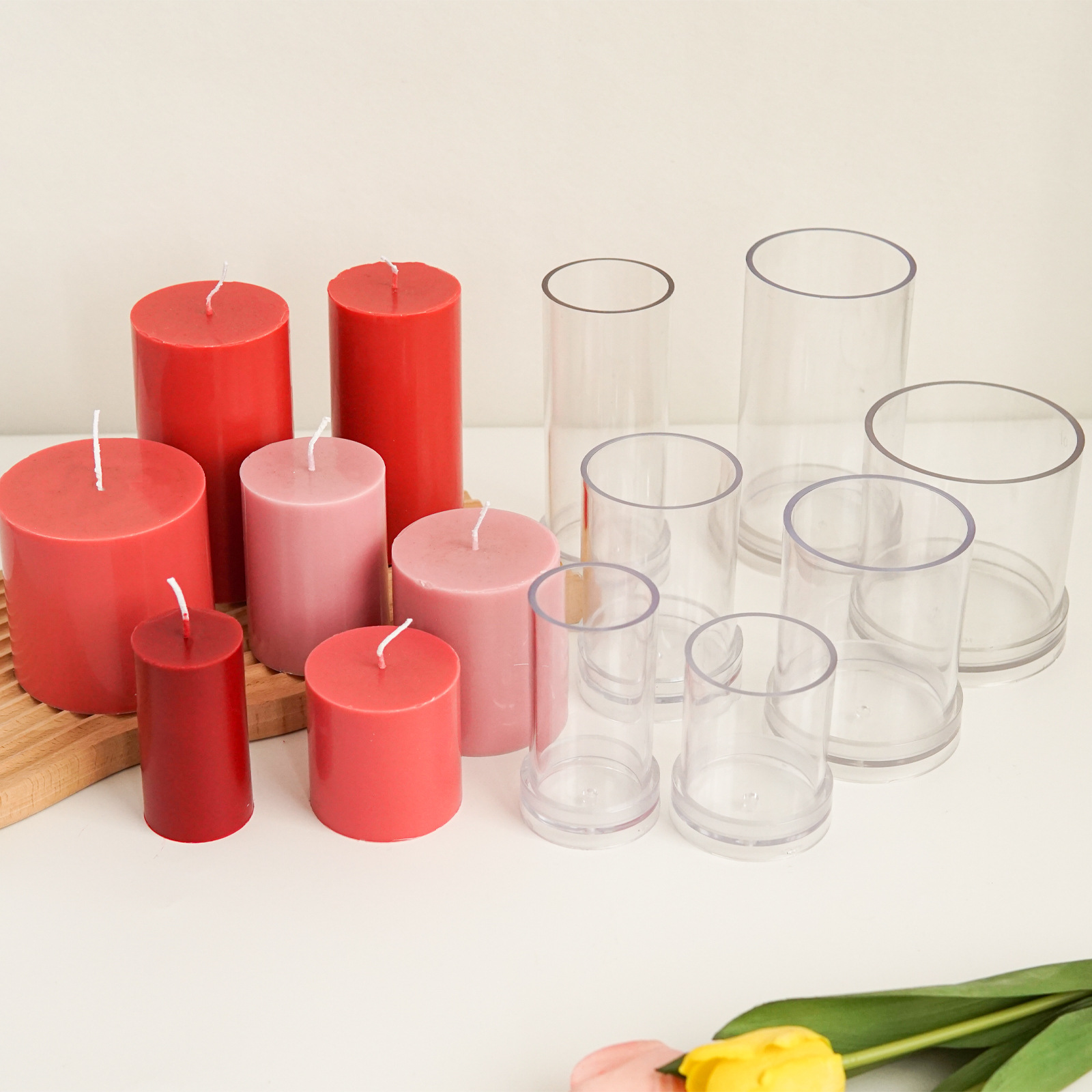 Candle Supplies Kit - مختلف ثلاثية الأبعاد قالب شمع أسطواني