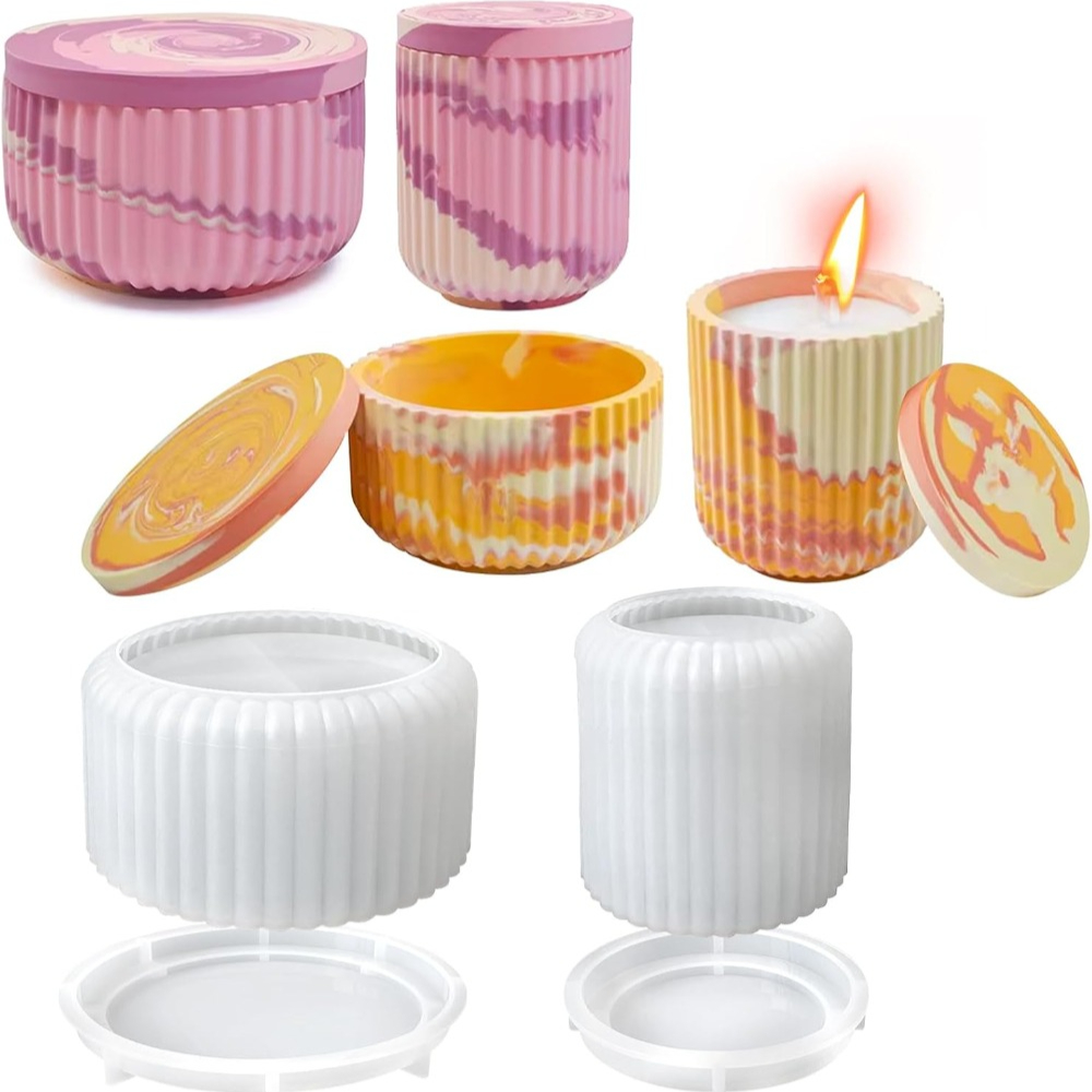 Candle Vessel Supplies - قالب من السيليكون لجرة شمعة خرسانية