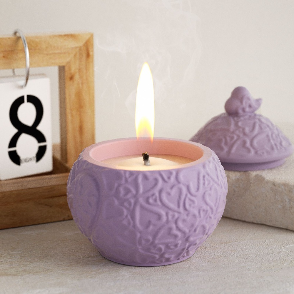 صندوق تخزين منقوش بالزهور مع غ - مراجعة Candle Vessel Supplies وسعره